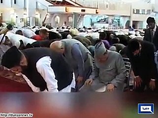 Hundreds of people miss Eid prayer due to strict security for President at Faisal Mosque