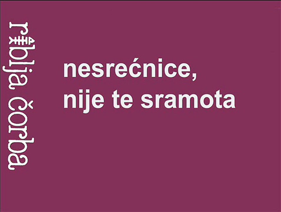 RIBLJA ČORBA - Nesrećnice, nije te sramota (1987)