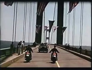 Tacoma Narrows Bridge Collapse in colour/color with Music