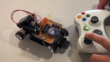 robot remote command test: xbox + xbee + arduino