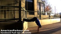 Handstand Push Ups (Assisted) - Parkour Training and Conditioning Exercise