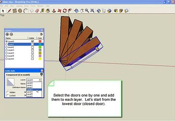 SketchUp open door animation