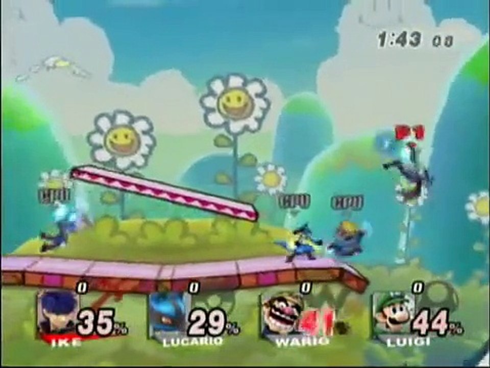SSBB - Ike vs. Lucario vs. Wario vs. Luigi