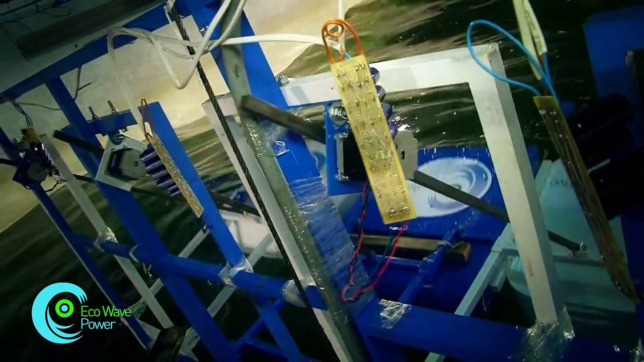Eco Wave Power (small scale wave energy generation system)  .flv