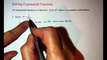Solving Exponential Functions