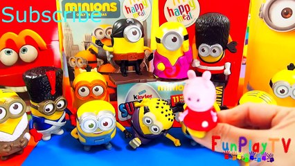 NEW Minions❤Peppa Pig - 2015 McDonald's Happy Meal Minion Kinder Surprise