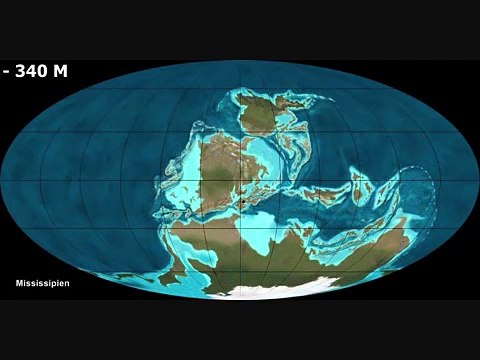 Dérive des continents sur 600 millions d'années