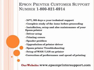 Epson Printer Customer Support Phone Number 1-800-821-6914
