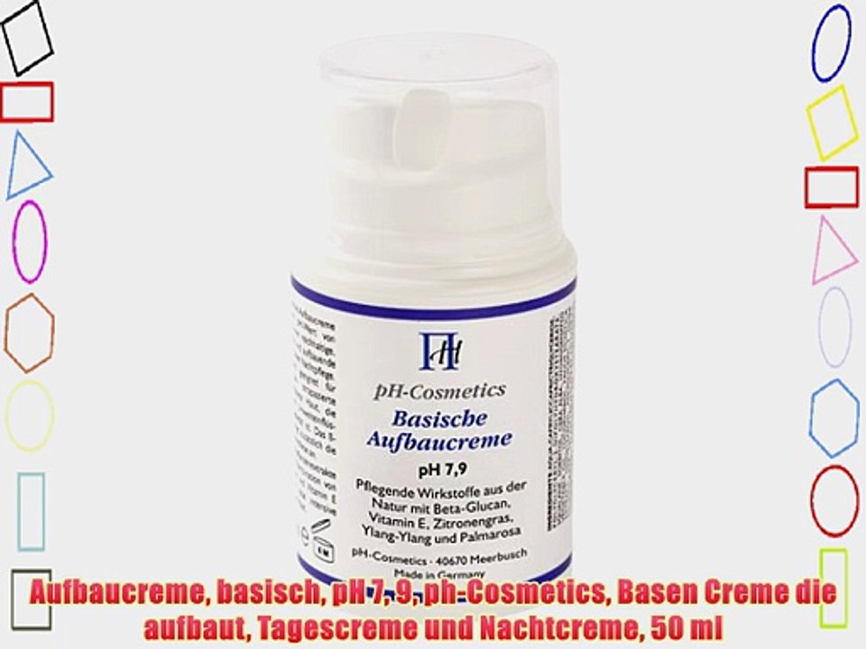 Aufbaucreme basisch pH 7 9 ph-Cosmetics Basen Creme die aufbaut Tagescreme und Nachtcreme 50