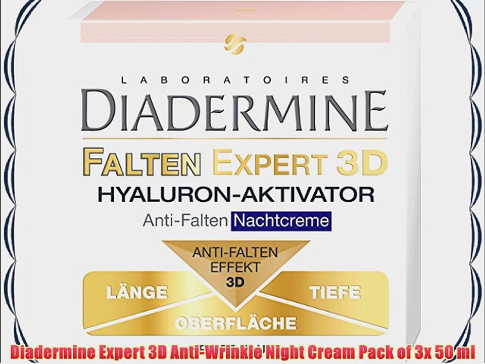 Diadermine Expert 3D Anti-Wrinkle Night Cream Pack of 3x 50 ml