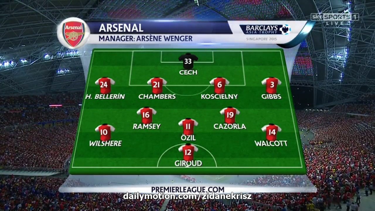 Arsenal 3-1 Everton HD | Full English Highlights - Barclays Asia Trophy Final 18.07.2015 HD