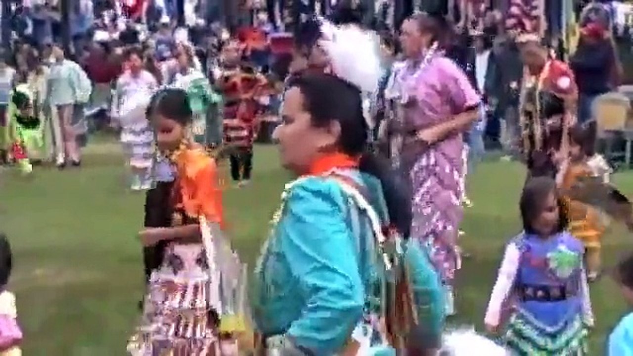 Little Otter Singers from Mille Lacs with  Side Step Jingle at Honor The Earth Pow wow