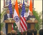 PM Narendra Modi & US President Barack Obama at Joint Press Meet @ New Delhi