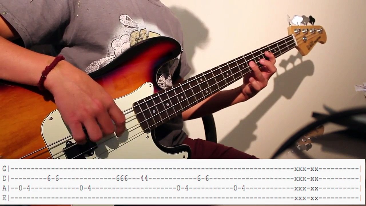 Cheer up London by Slaves - Bass Guitar Tutorial - With Tabs on Screen