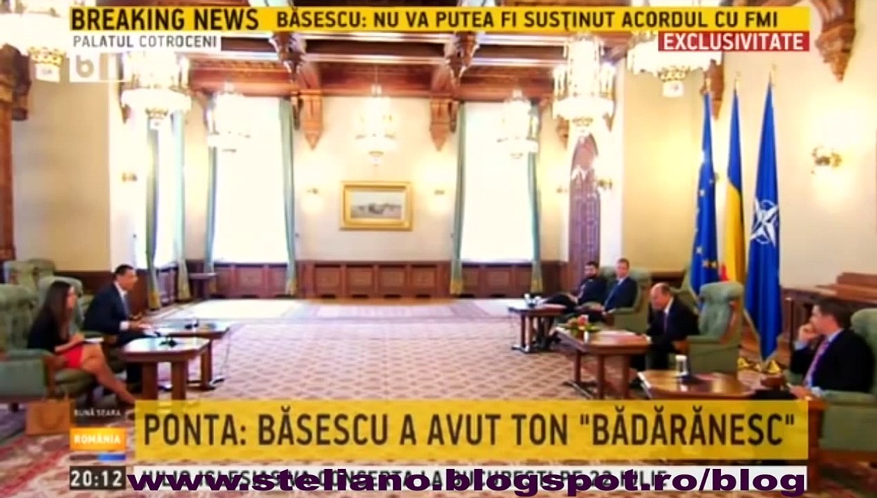Discuţiile de la Cotroceni dintre Traian Băsescu, Ponta şi Ioana Petrescu