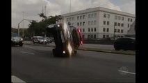 SP: Carro da Rota capota durante apresentação