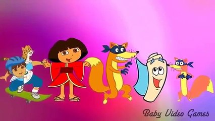 Dora the explorer Kids Songs Nursery Rhymes   Daddy finger family cartoon song