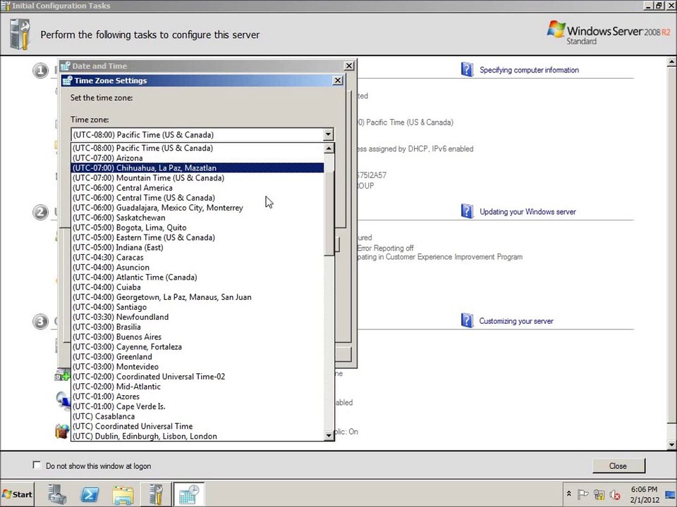 Server 2008 Lesson 3 - Server 2008 R2 Initial Configuration Tasks