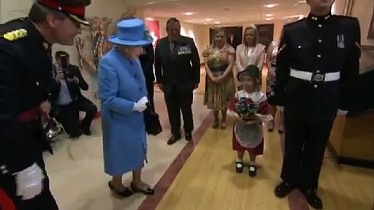 Girl hit in face while meeting the Queen
