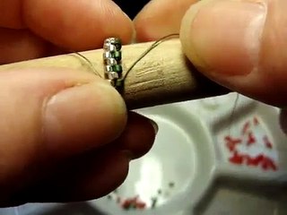 How To Bead Tubular Peyote Stitch Needle Case Snowman Pattern by Beth Murr