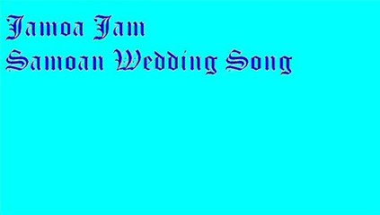 samoan wedding song