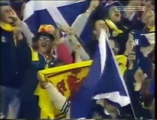 Don Hutchison scores for Scotland v England 1999