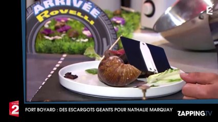 Fort Boyard : Prise de nausées, les escargots passent mal pour Nathalie Marquay !