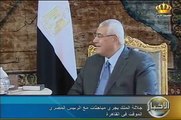جلالة الملك يجري مباحثات مع الرئيس المصري المؤقت في القاهرة