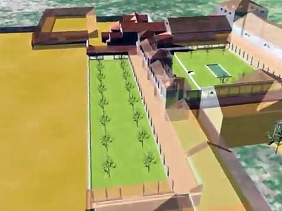 Restitution 3D de la Villa Gallo-romaine d'Andilly en Bassigny.