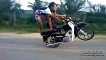 INSANE DEATHDEFYING MOPED STUNTS by Two Crazy Talented Riders