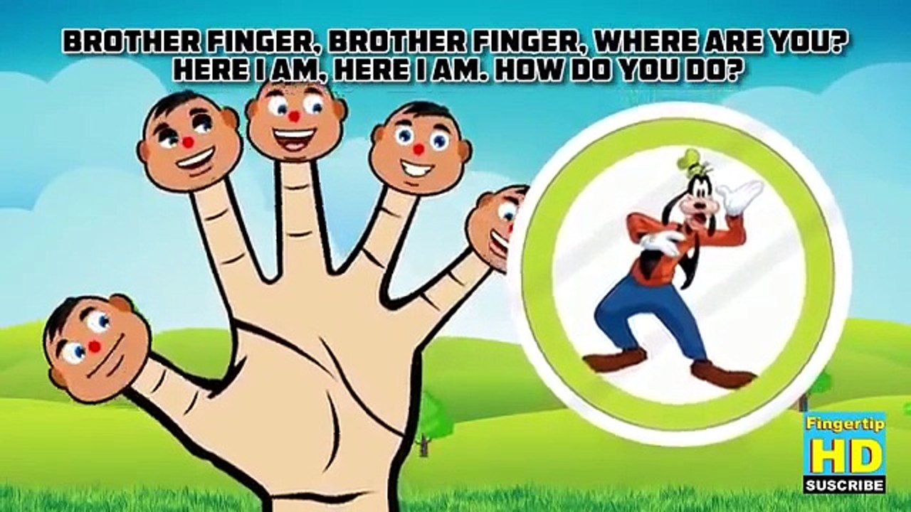 Finger Family Mickey Mouse Song   Mickey Mouse Clubhouse Cartoon for Children   Fingertip Rhymes