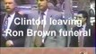 Clinton leaving Ron Brown funeral