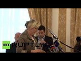 'Fascist!' Marine Le Pen heckled at Prague conference