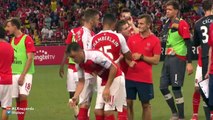 Mesut Ozil juggled tape after Arsenal beat Everton in the Asia Trophy final