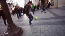 Amazing street Football Skills in Paris by French girl Lisa!
