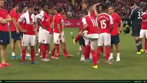 Mesut Ozil juggled tape after Arsenal beat Everton in the Asia Trophy final
