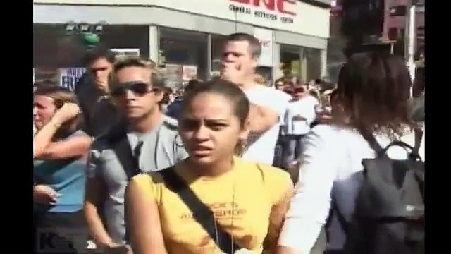 People react to WTC fall - Palestinians celebrate - 9/11 truthers confronted