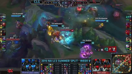 CLG (Zionspartan Fizz) VS Liquid (Quas Hecarim) LoL Highlights - 2015 NA LCS Summer W8D1