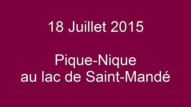 Pique-Nique au lac de Saint-Mandé, 18 juillet 2015