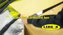 LINE-X Lets You Walk on Water - Waterproof a Cardboard Box with LINE-X Polyurea