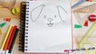 How to draw a Cute Puppy Love Heart Easy step by step drawing lessons for kids