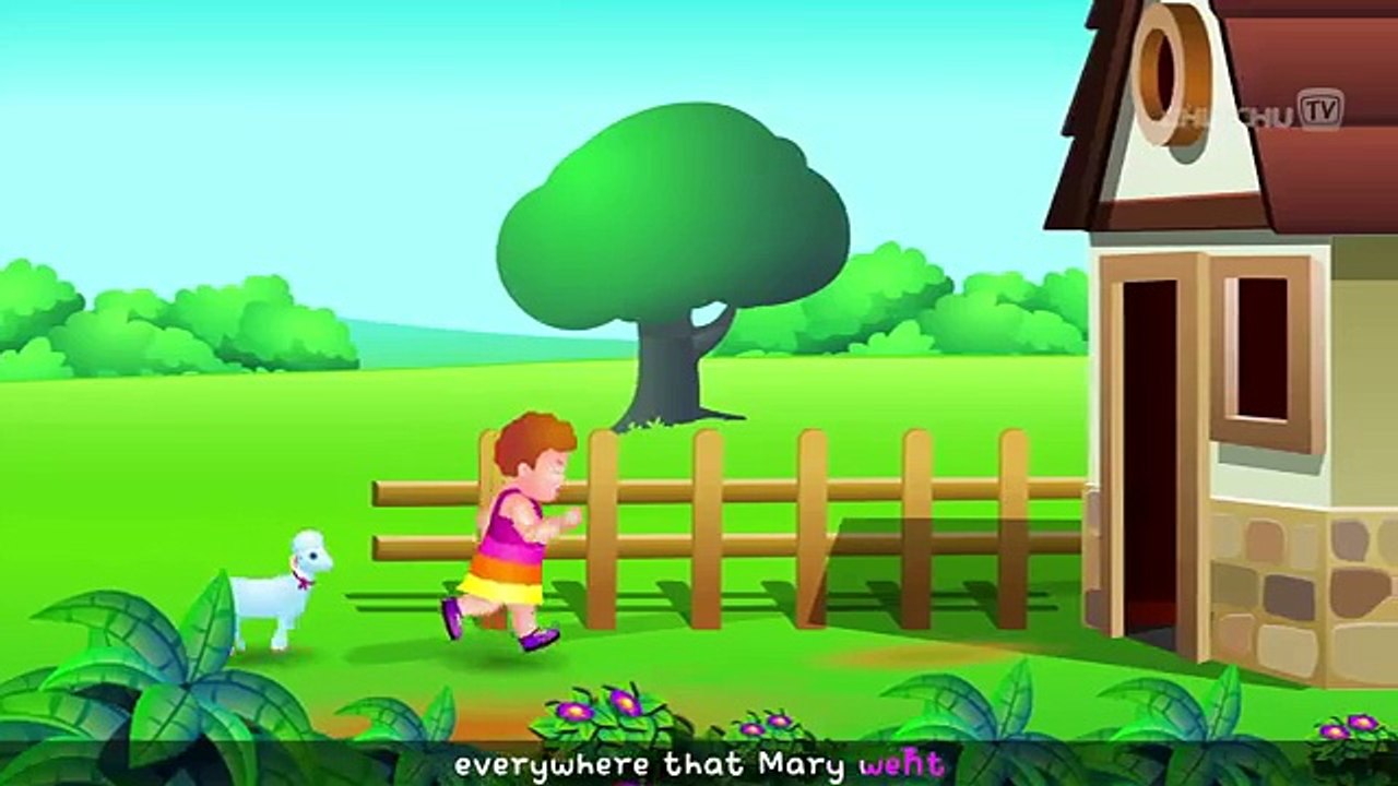 Mary Had A Little Lamb Children- cartoon Animated Rhyme For Small Kids