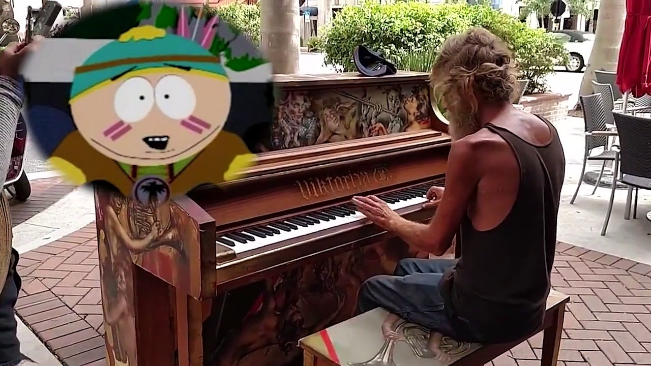 Homeless Man Plays Sail Away" on Piano (Eric Cartman on vocals