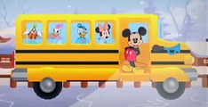 Wheels on the bus go round and round song Mickey Mouse - Nursery Rhymes and Baby Songs