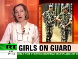 Female troops  Young girls guard India Pakistan border
