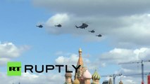 Video: Fighter jets, helicopters fly over Moscow for Victory Day rehearsal