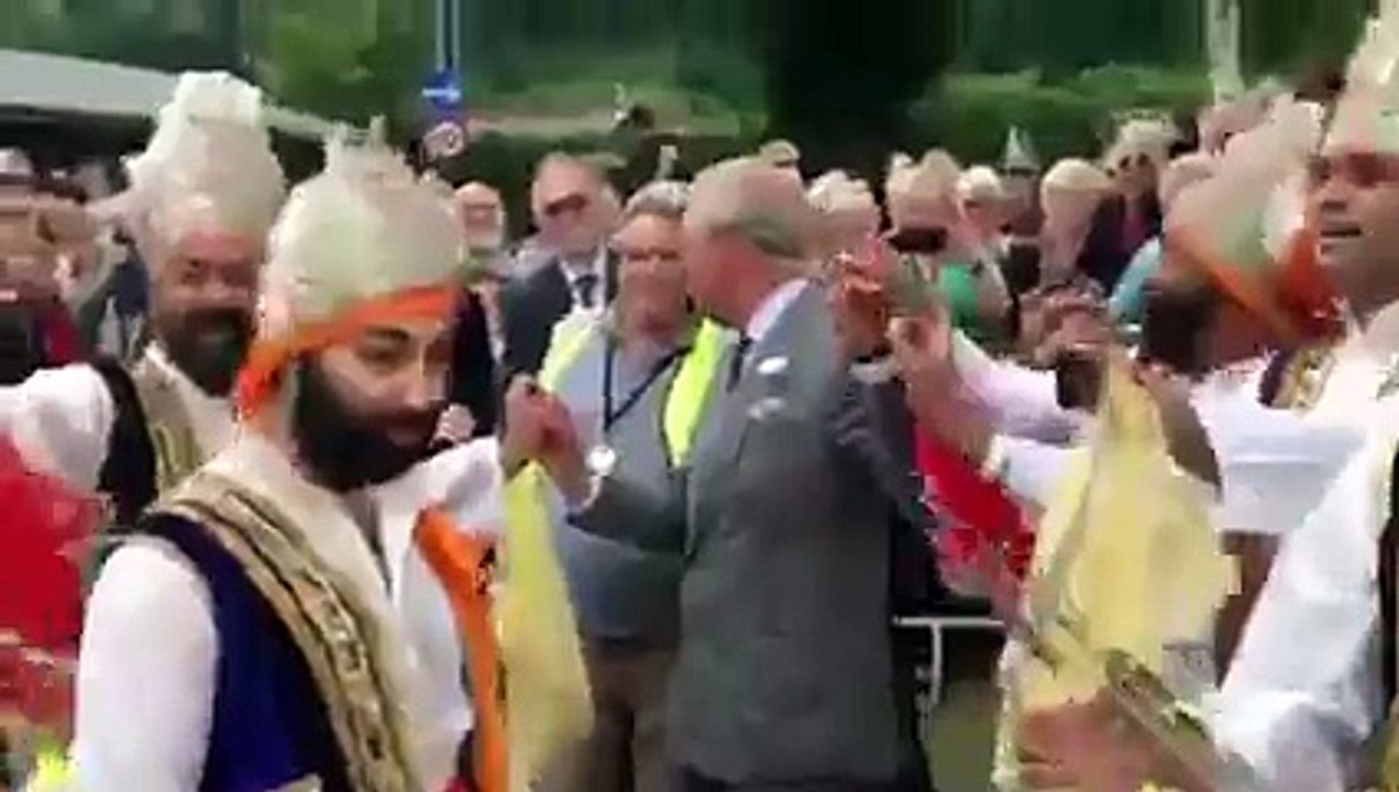 Prince Charles doing Bhangra