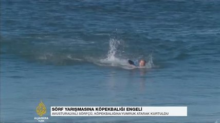 Sörfçüye köpekbalığı saldırdı