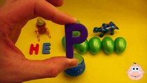 Kinder Surprise Egg Learn-A-Word! Spelling Play-Doh Shapes! Lesson 11(Teaching Letters Opening Eggs)