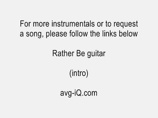 Rather Be Clean Bandit ft. Jess Glynne acoustic guitar instrumental cover with onscreen lyrics